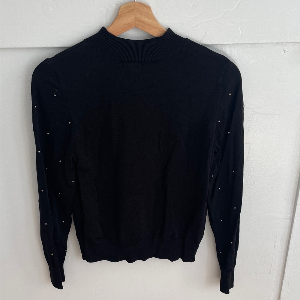 H&M Black Sweater with Pearl Accents - Picture 3 of 4